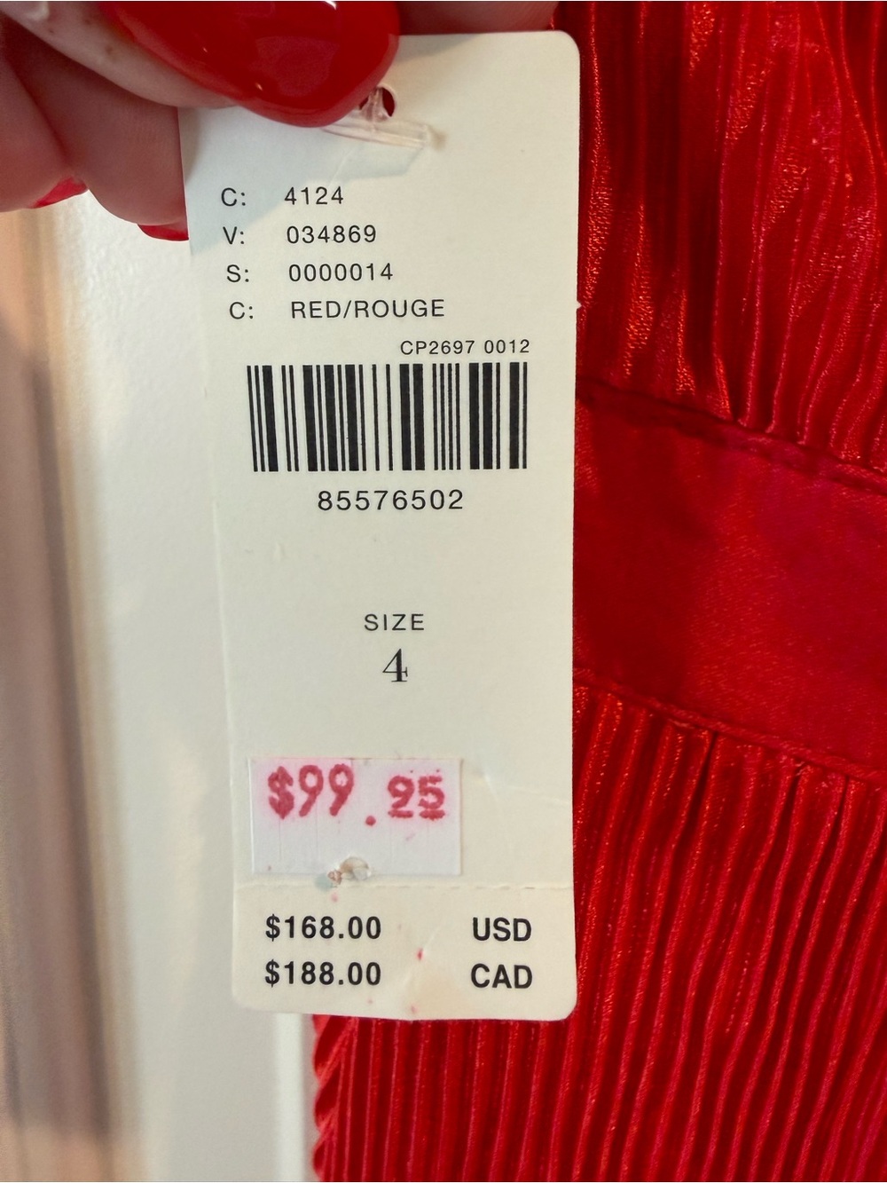 Anthropologie NWT Red Plisse Halter Jumpsuit - Picture 6 of 9
